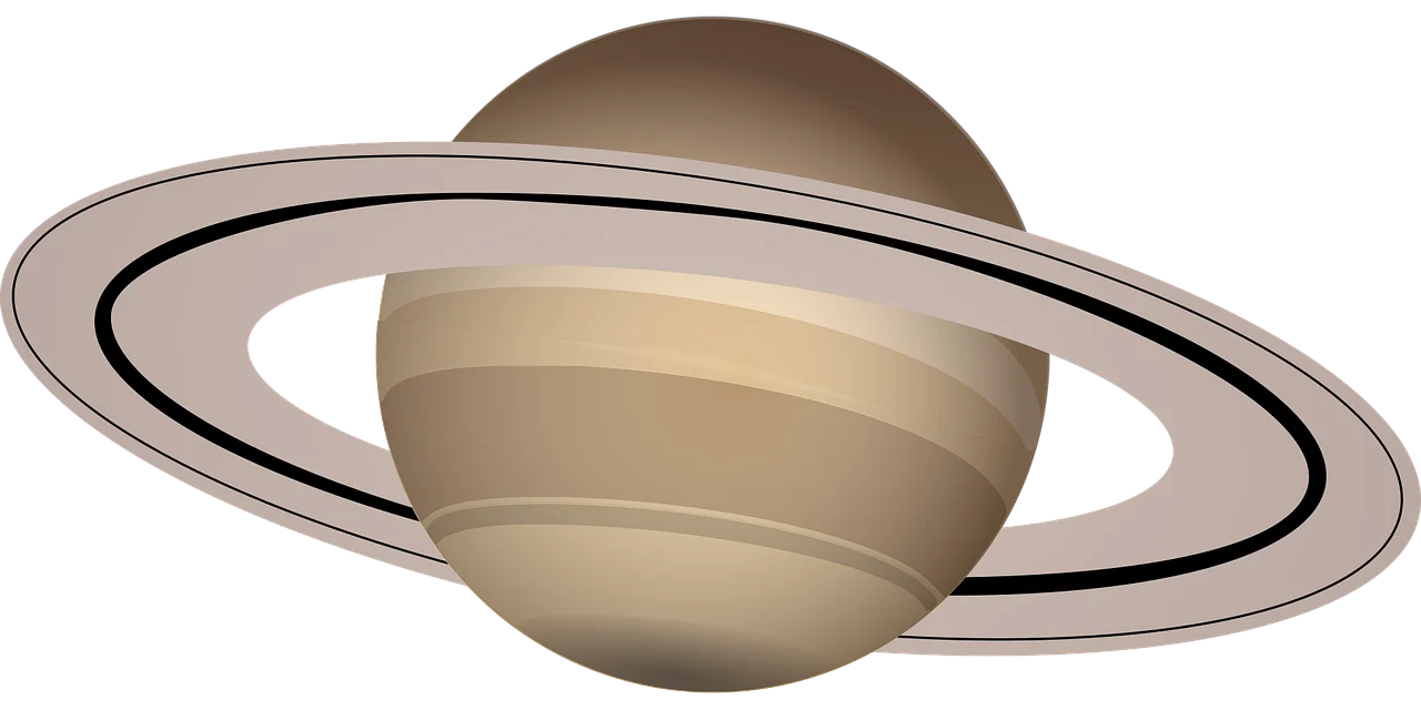 Saturn planet with rings